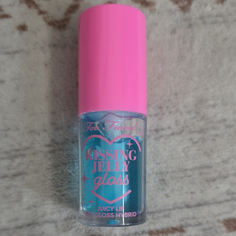Too Faced Kissing Jelly Gloss with Pink Cap and Blue Tint